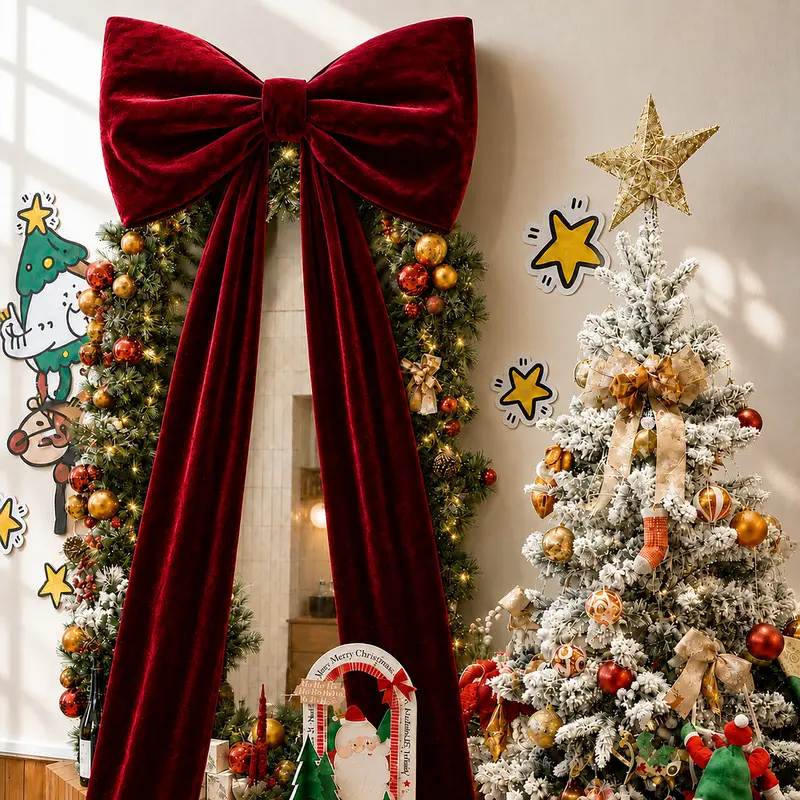 Red Christmas bow thumbnail 4