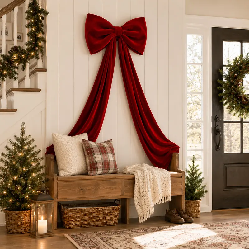 Red Christmas bow thumbnail 6