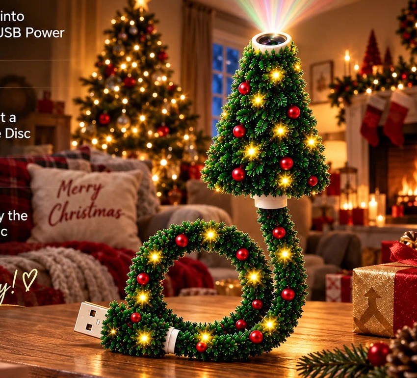 Magical Christmas Tree USB Projector Light