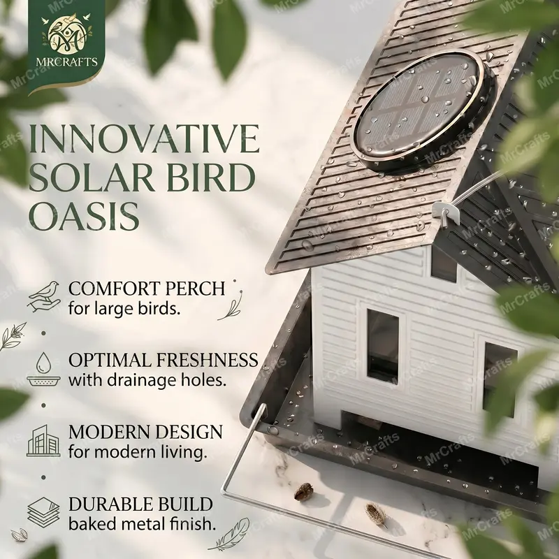 Outdoor solar lantern bird feeder