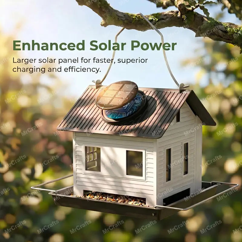 Solar garden bird feeder gift