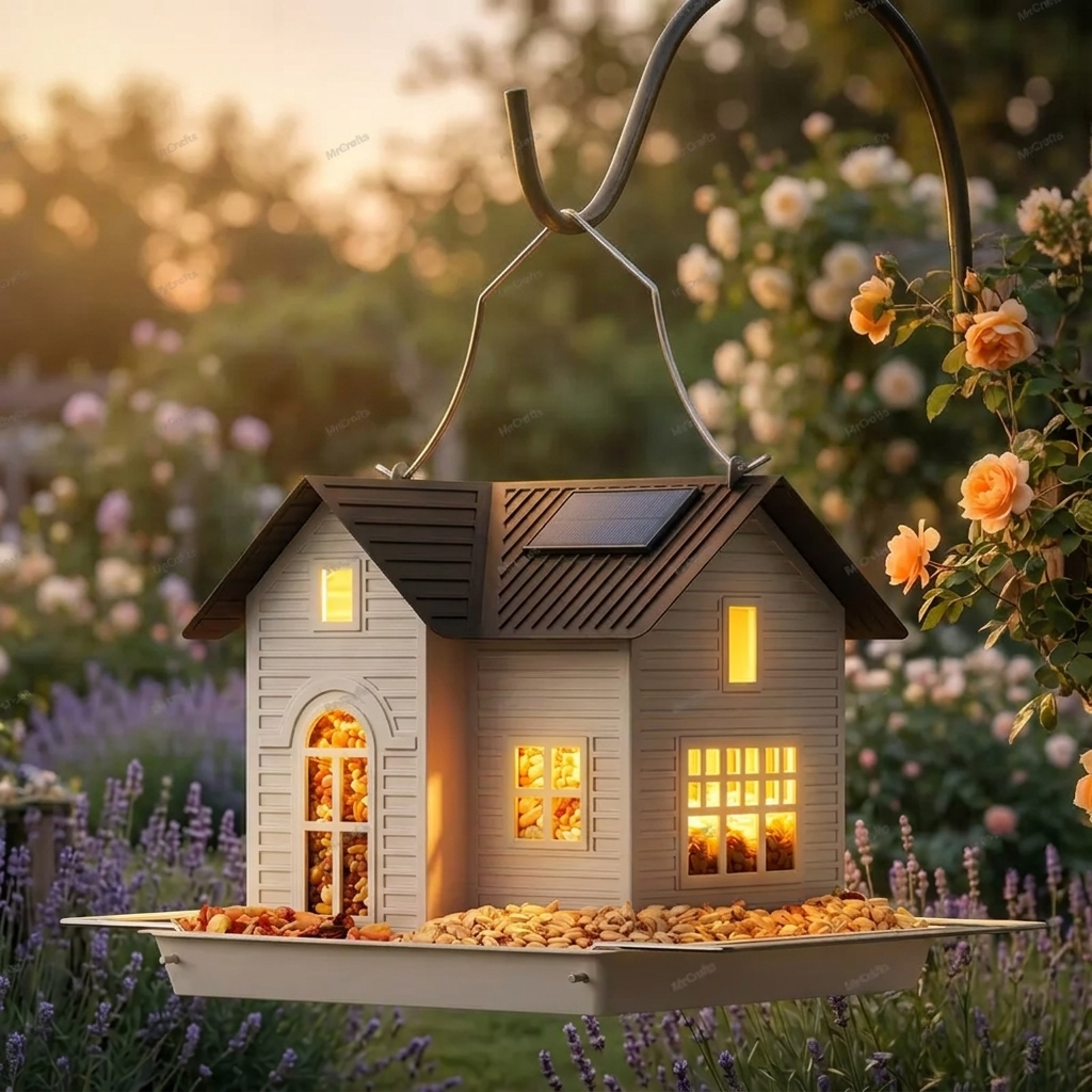 Solar Bird House Feeder