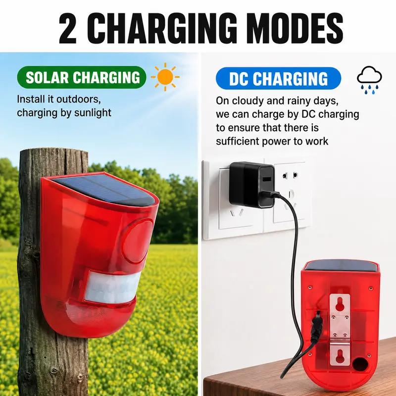 Outdoor siren alarm mounted for garden security