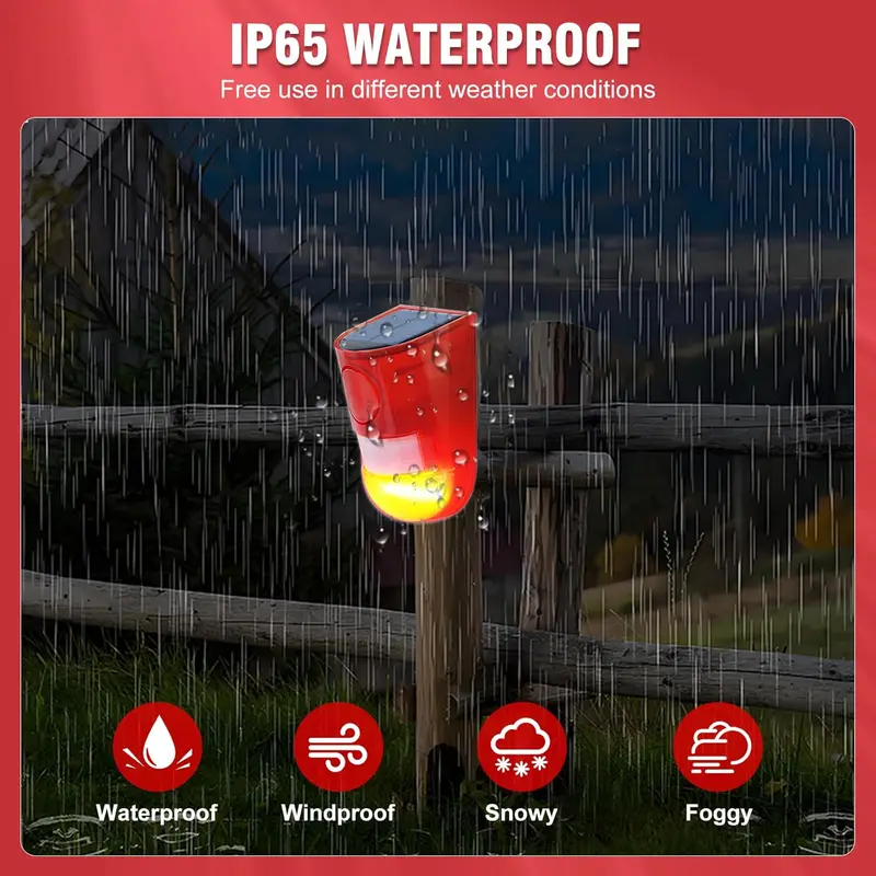 IP65 waterproof alarm feature