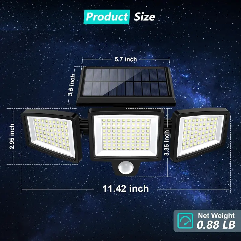 Solar security light front view