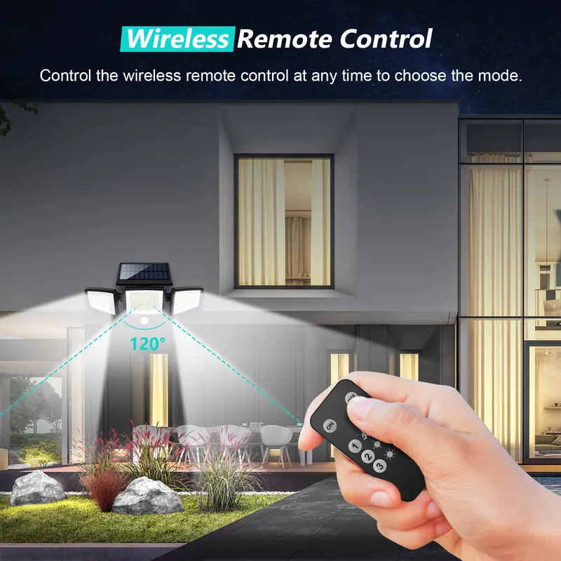 Motion sensor solar light features