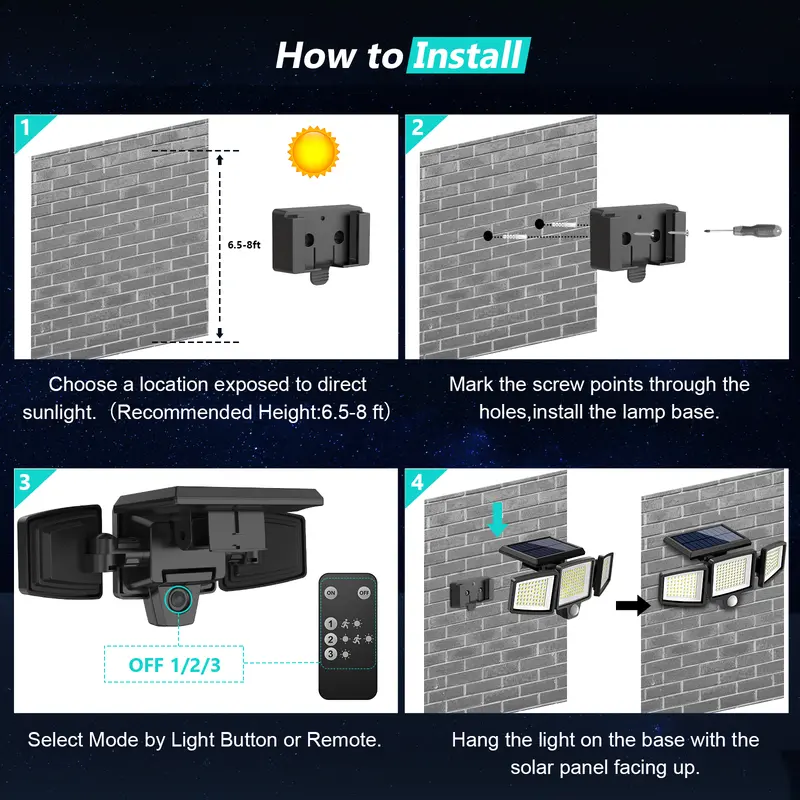 Remote control modes for solar light