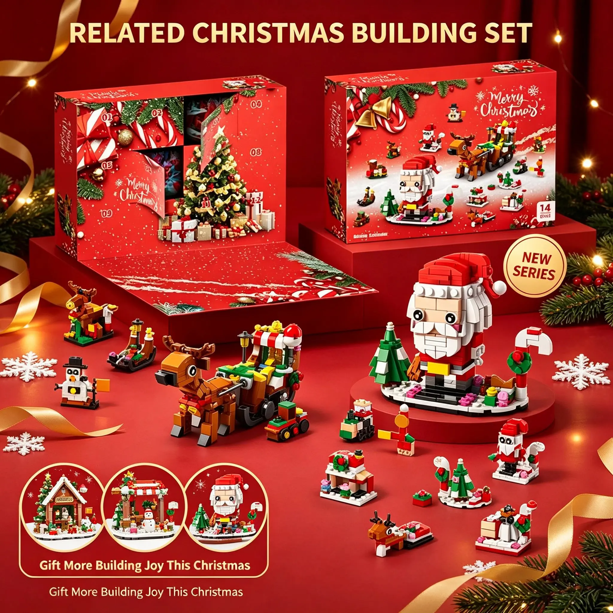 Advent blocks calendar front view