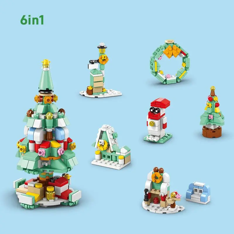 Holiday STEM blocks detail
