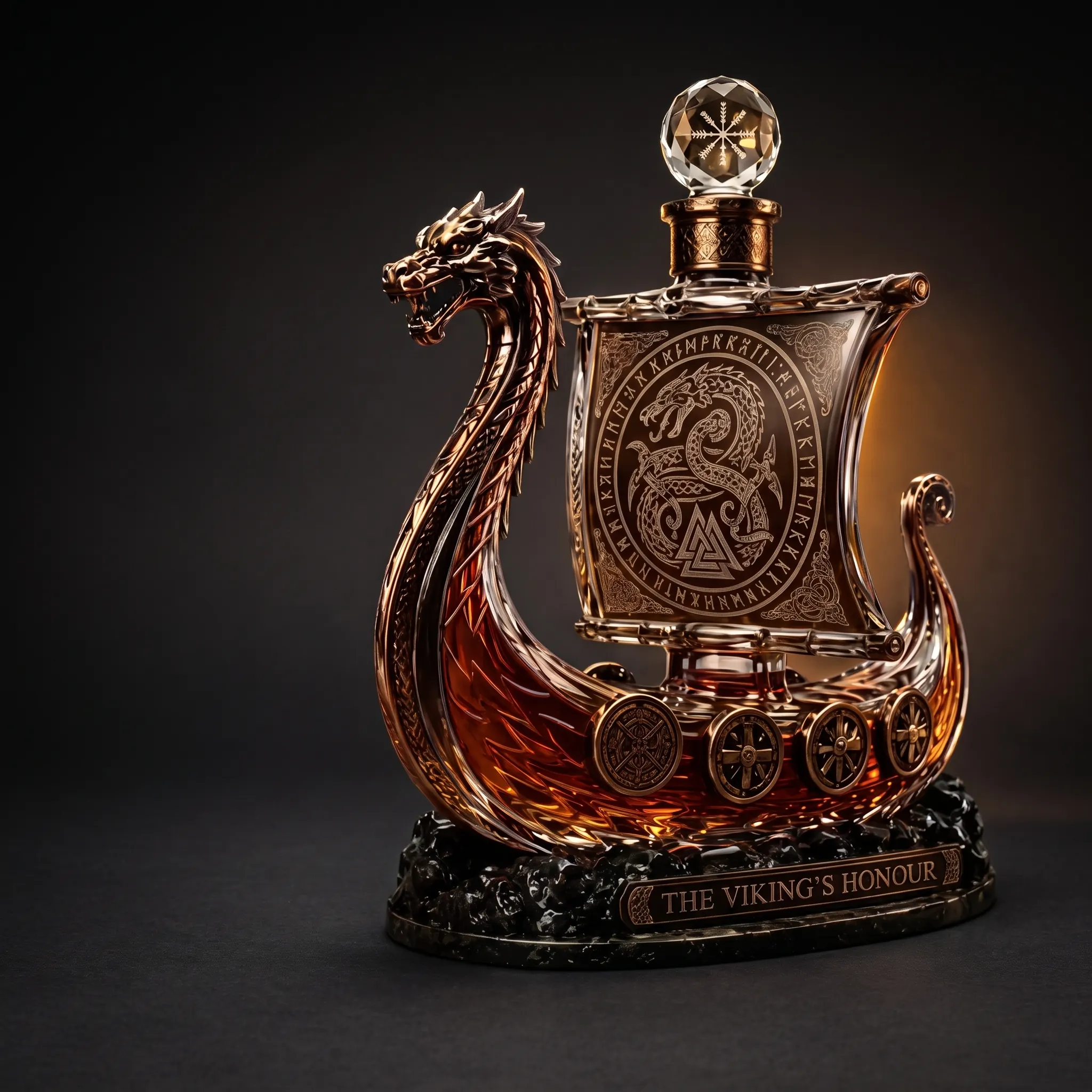 Viking Dragon Boat Decanter