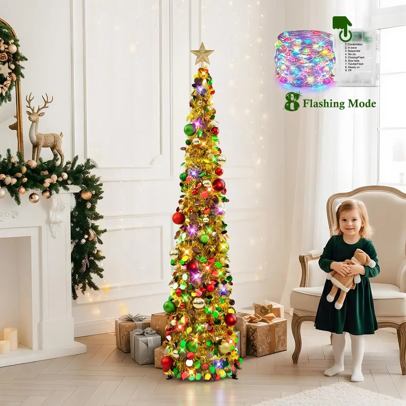 Gold pop-up Christmas tree thumbnail