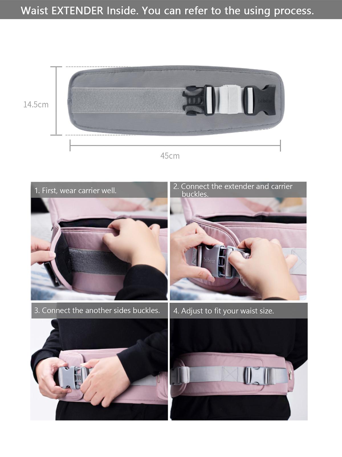 Adjustable baby carrier positioning