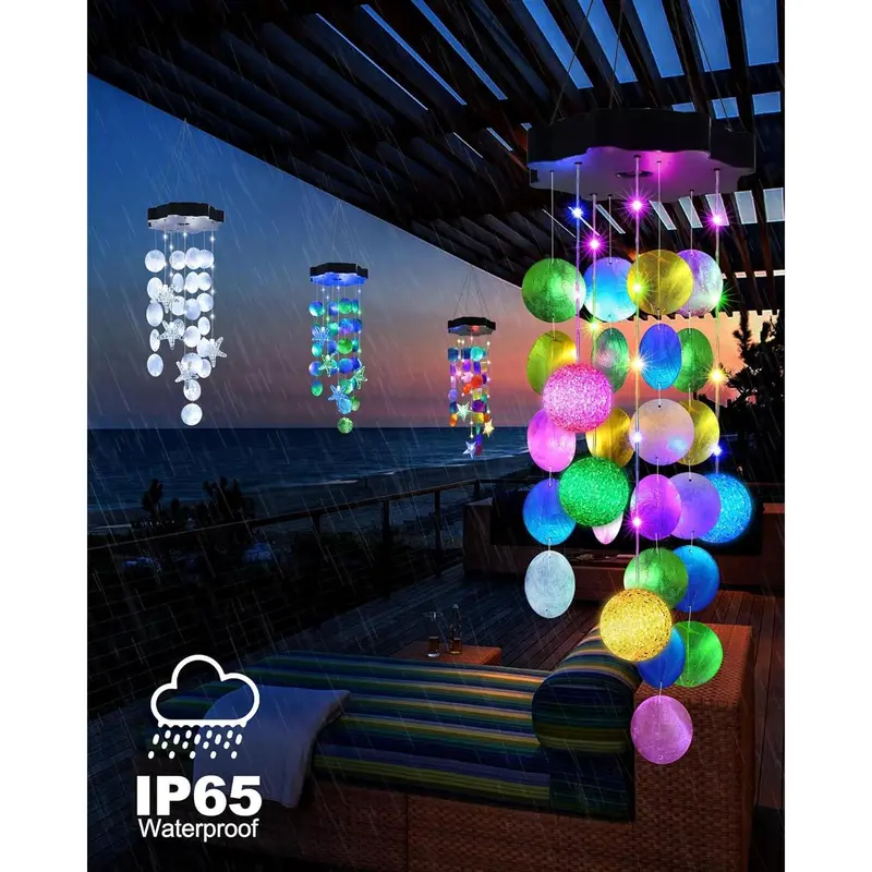 Shell wind chime garden decor thumbnail