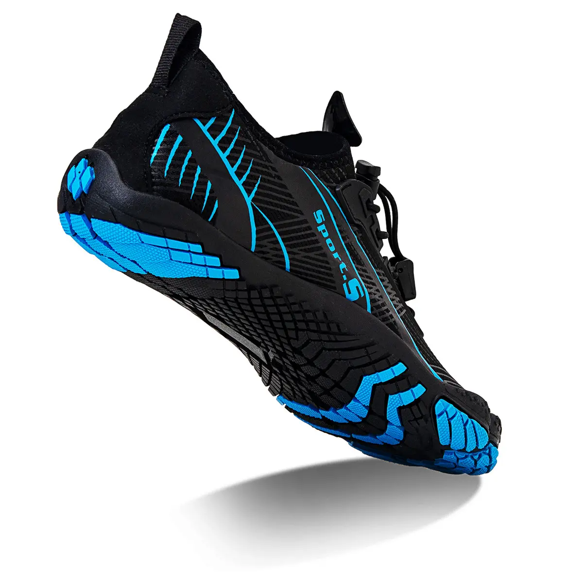 Flexible aqua shoe details