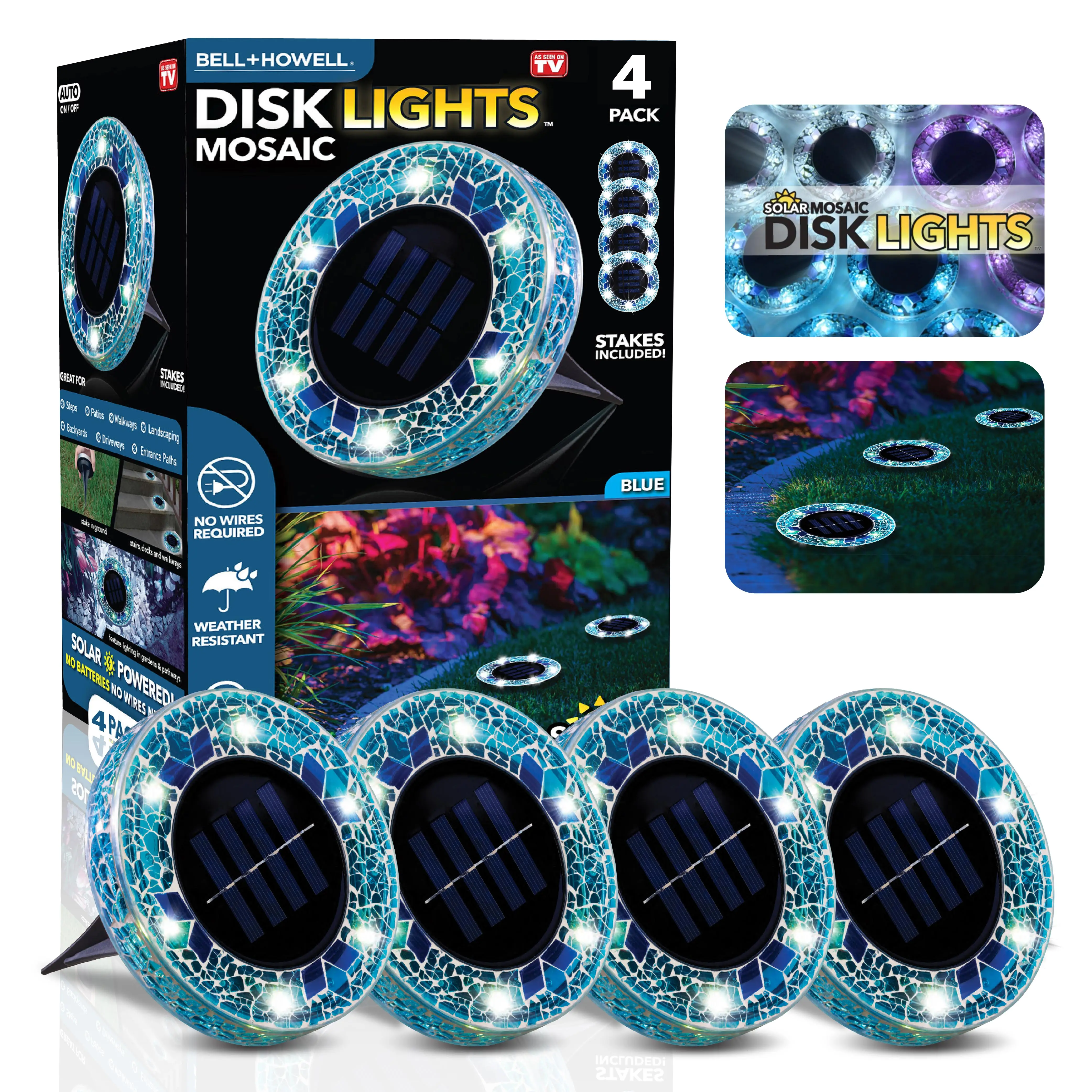 Thumbnail of mosaic light at night