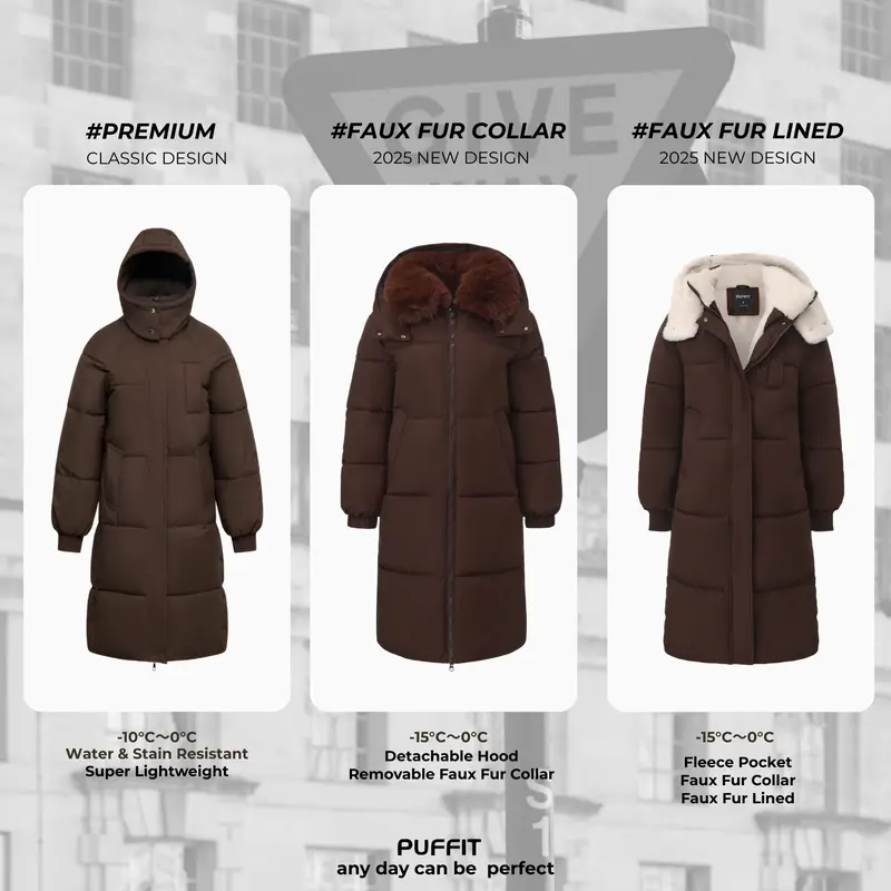 Long quilted puffer detail