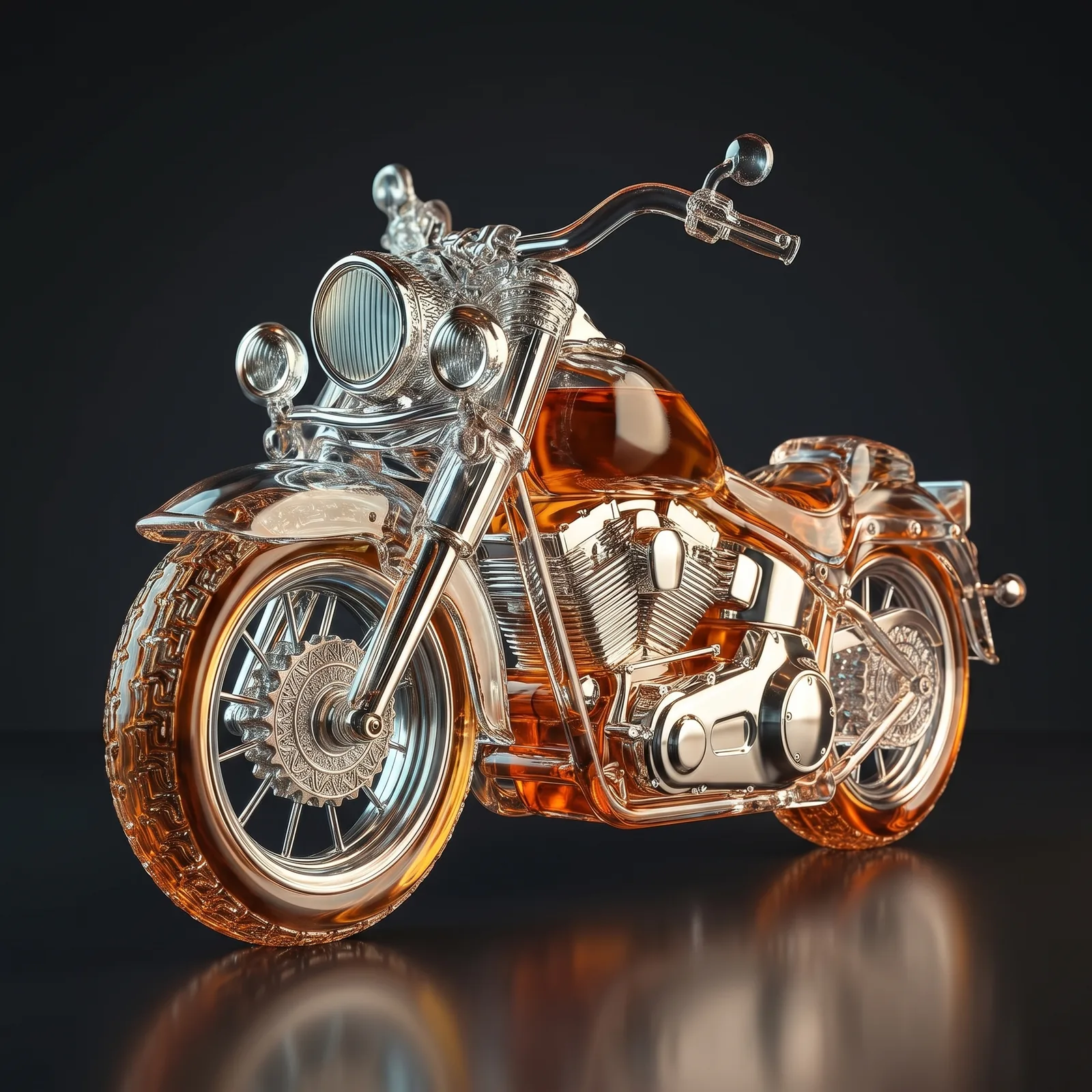 Motorcycle Whiskey Decanter