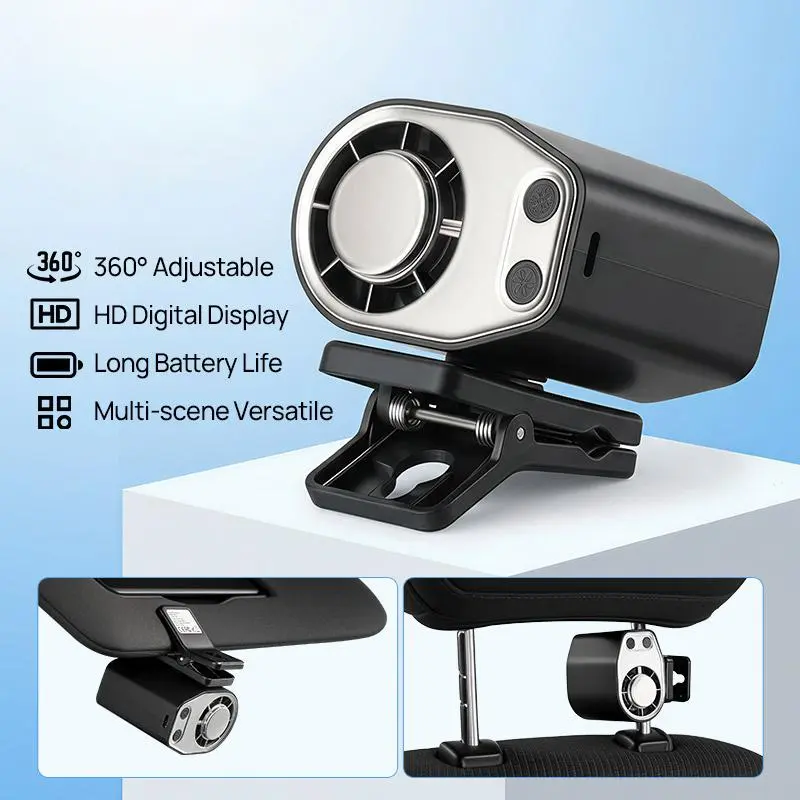 Car clip-on fan view 3
