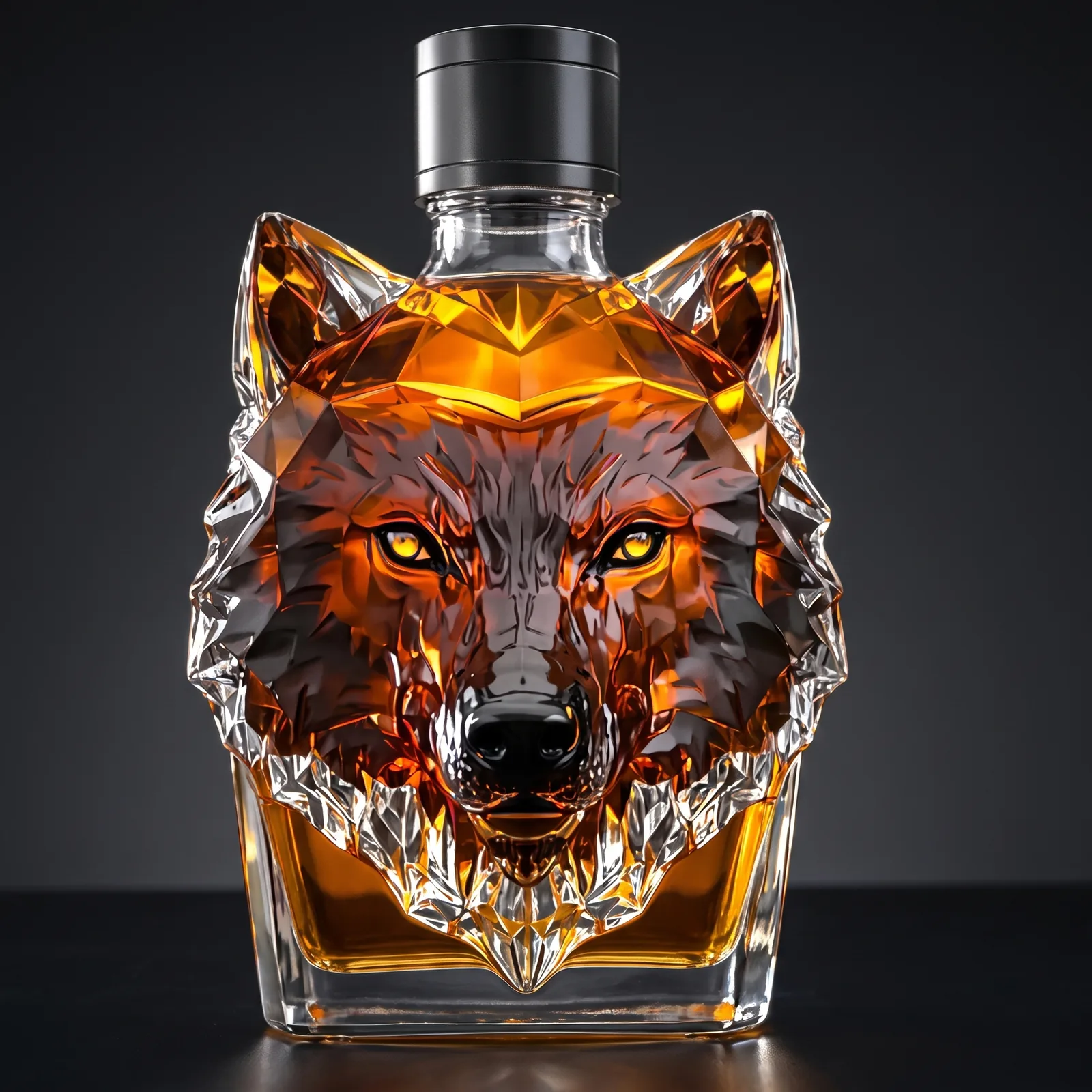 Wolf Head Whiskey Decanter