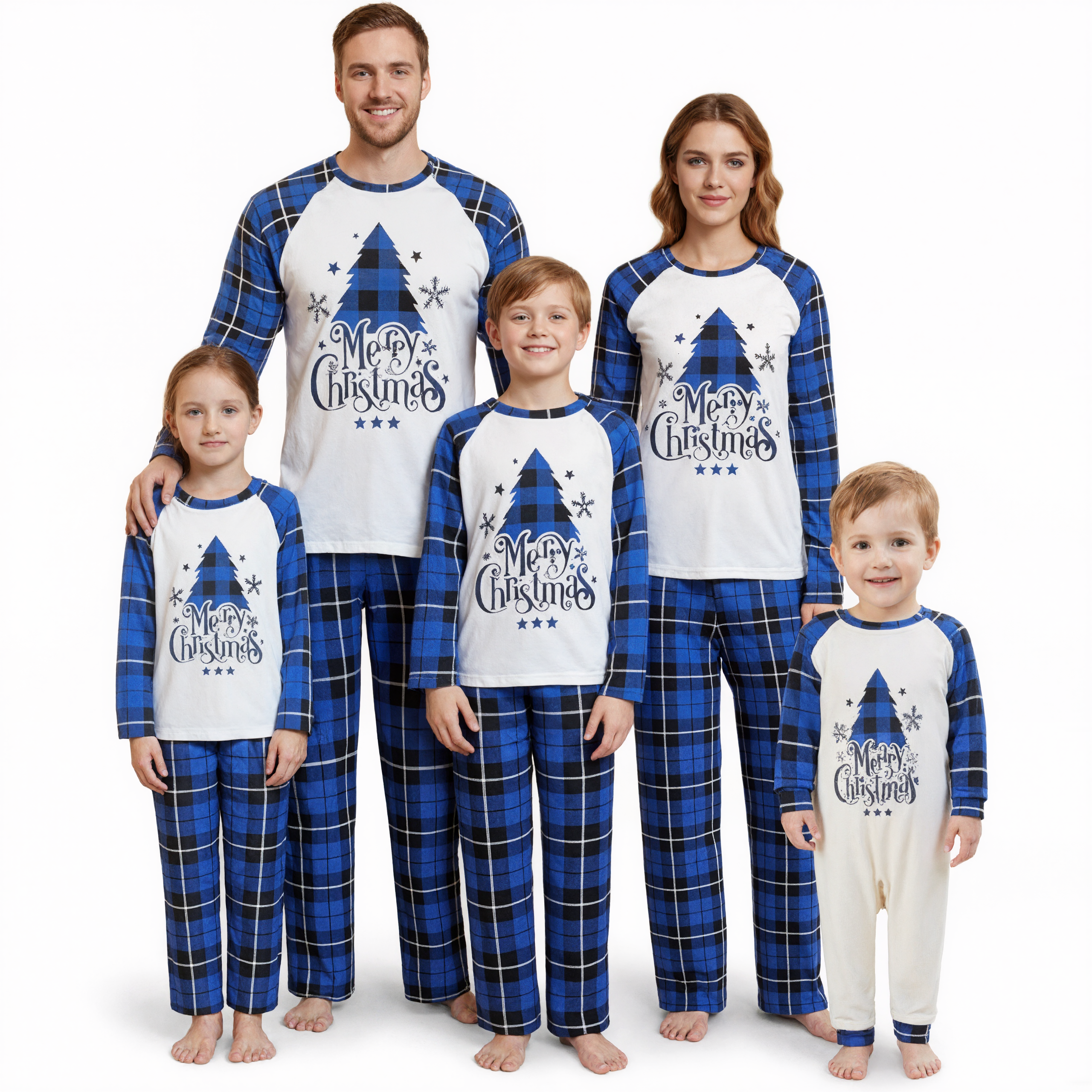 Christmas reindeer themed matching pajamas thumbnail