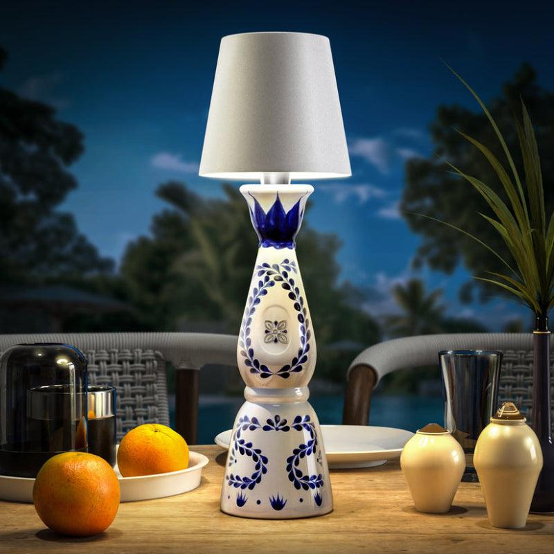 Navy blue LED bottle lamp