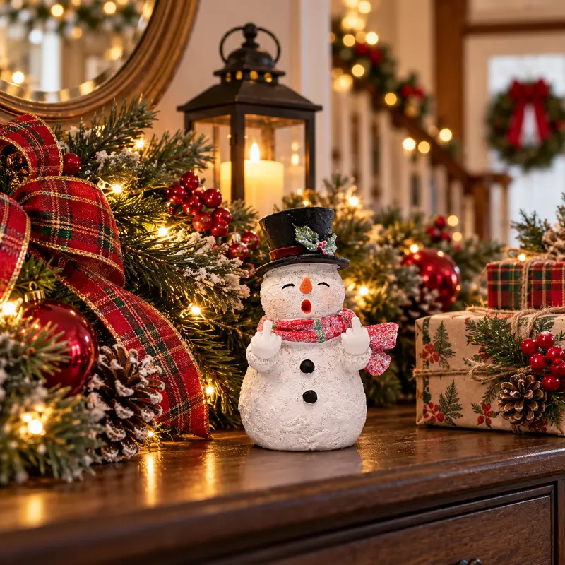 NOONO snowman shelf display