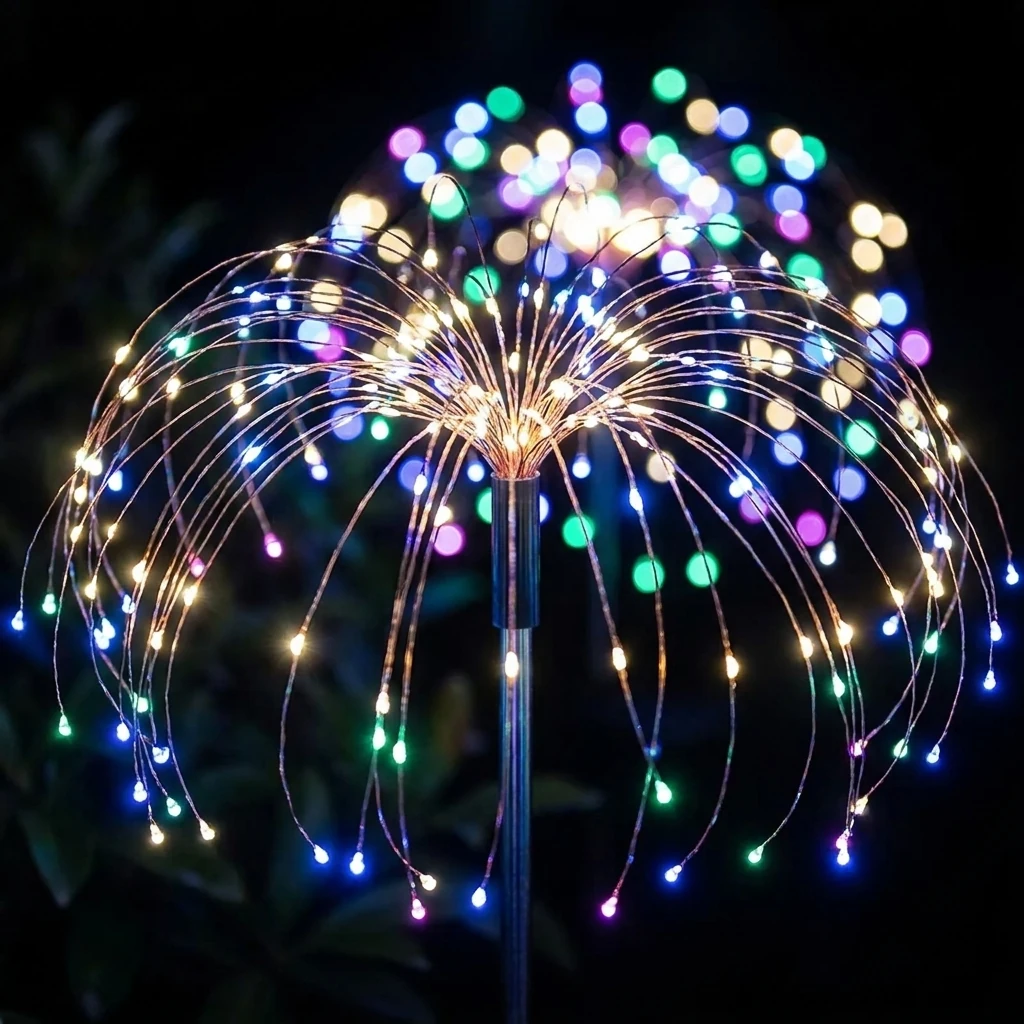 Copper wire and LED beads up close