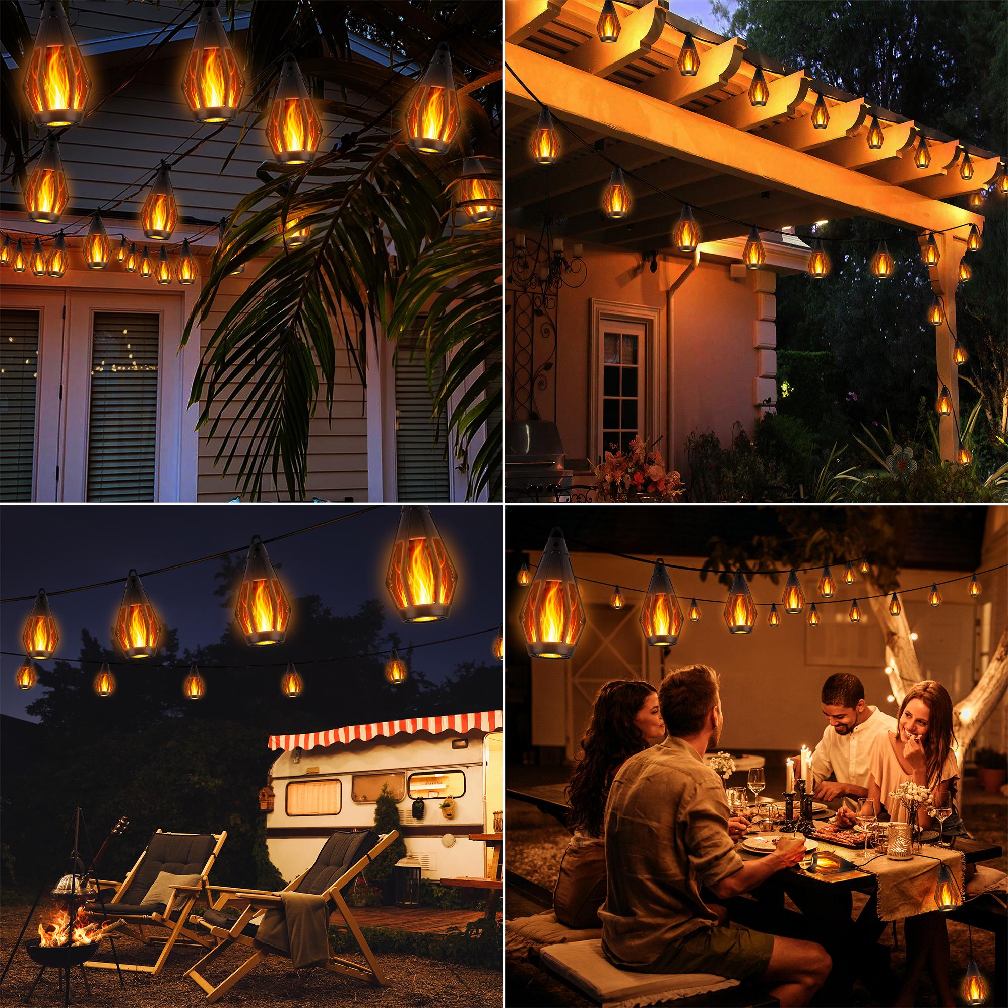 Solar flame string lights thumbnail 2