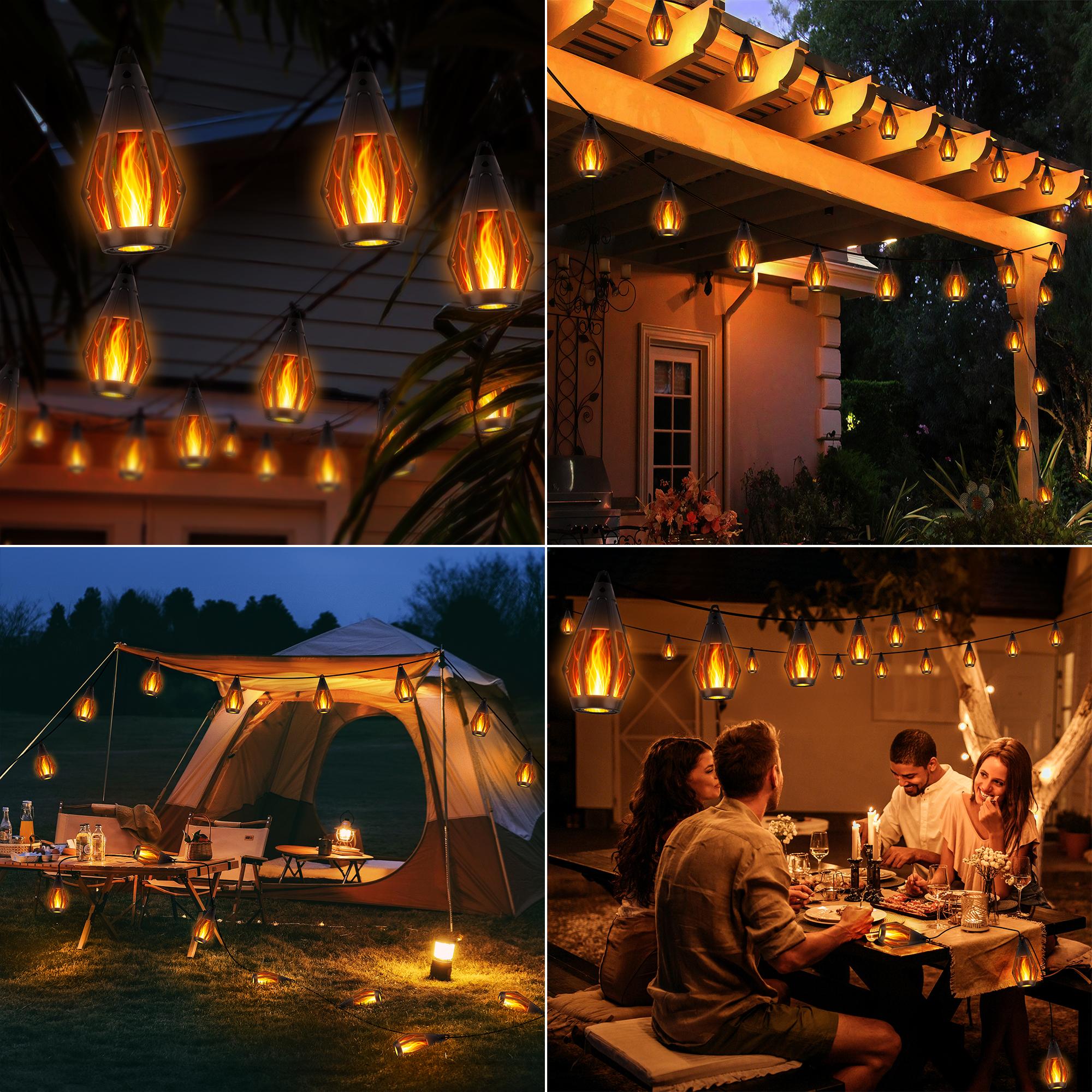 Solar flame string lights thumbnail 3