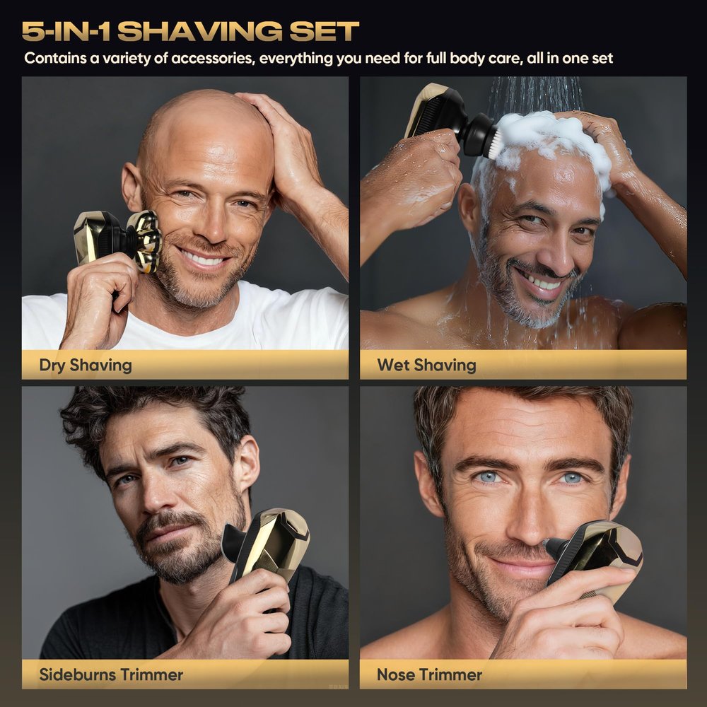 7D shaver heads detail