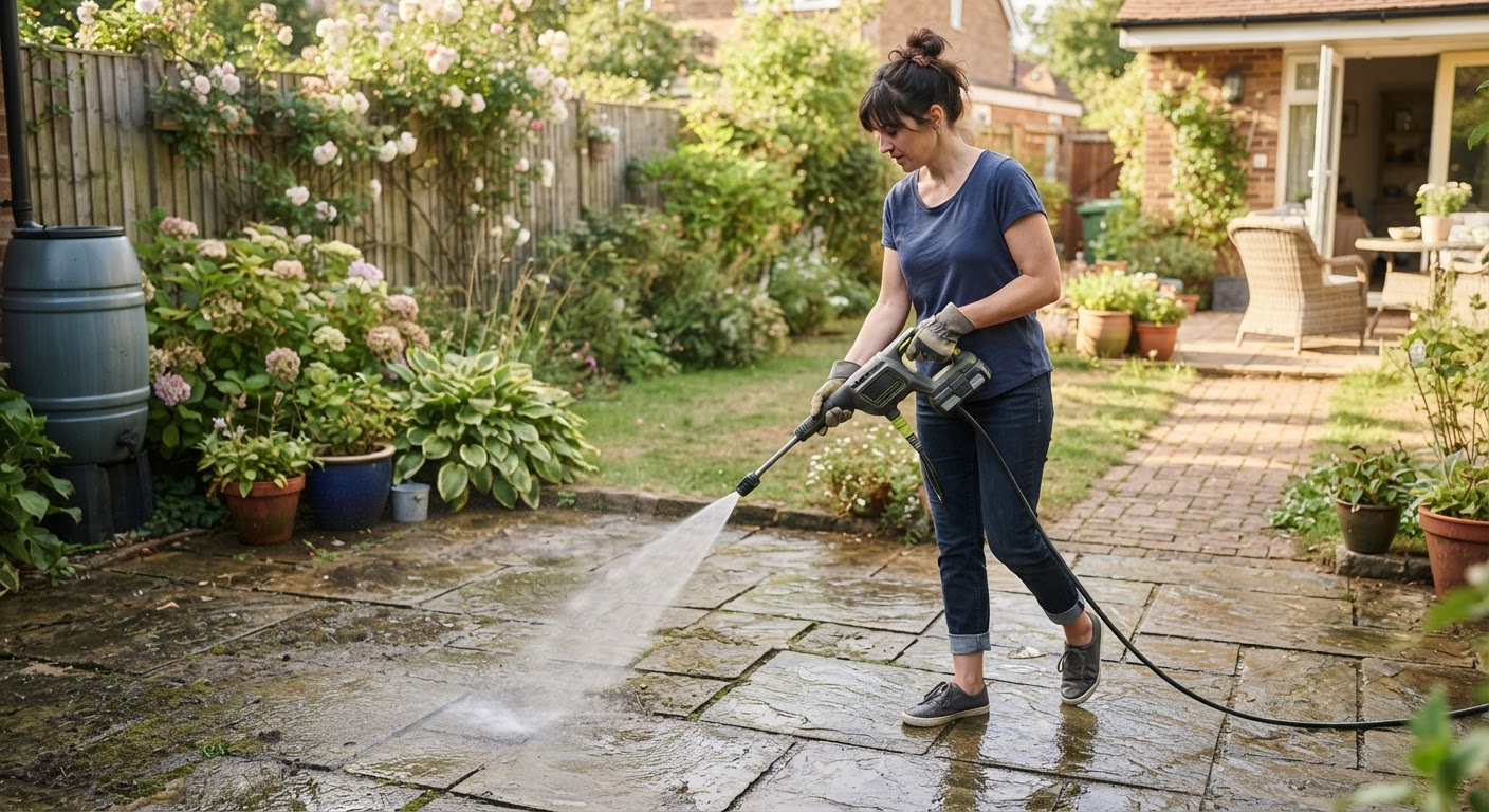 How to Clean a Patio Without an Electrical Outlet in 5 Steps