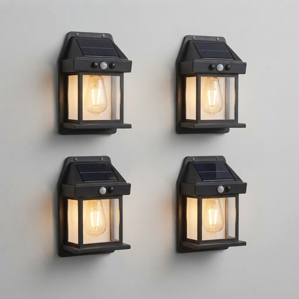 Why the 4 Pack Solar Outdoor Wall Lights Set Improves Home Security