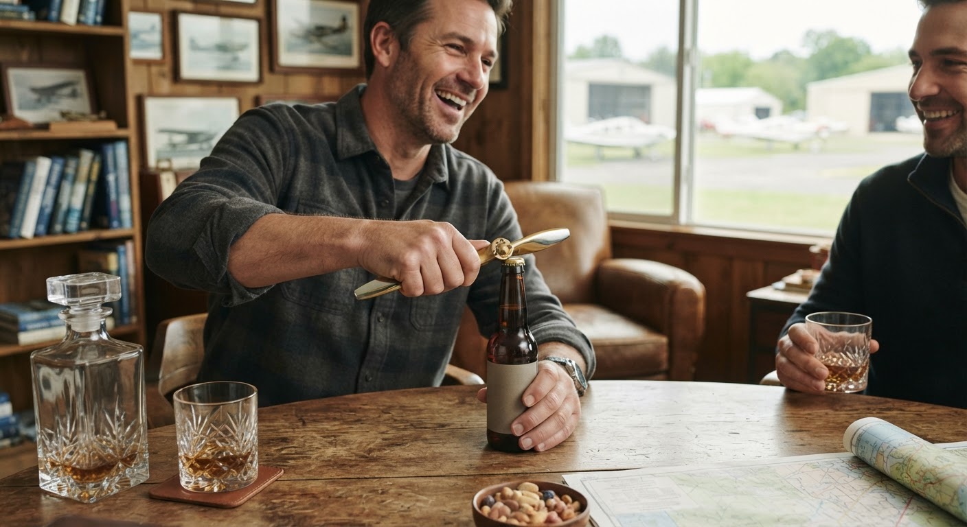 2. Airplane Propeller Bottle Openers