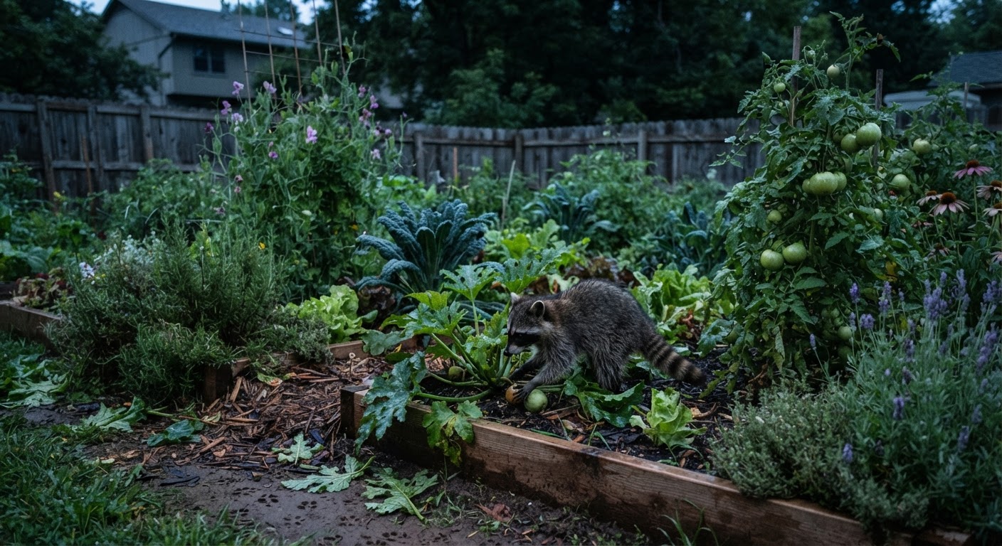 Nocturnal Foraging Habits of Garden Intruders