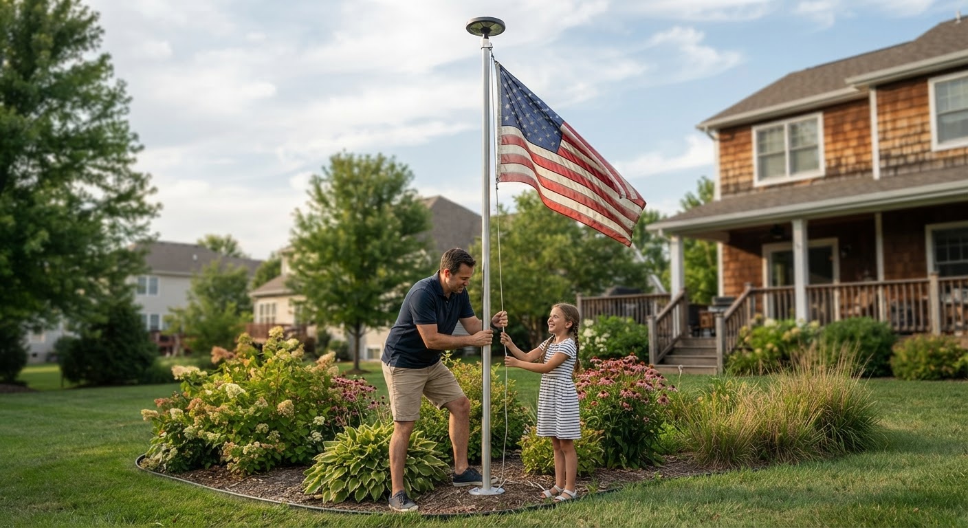 How to Properly Illuminate Outdoor Flags Using Solar Power
