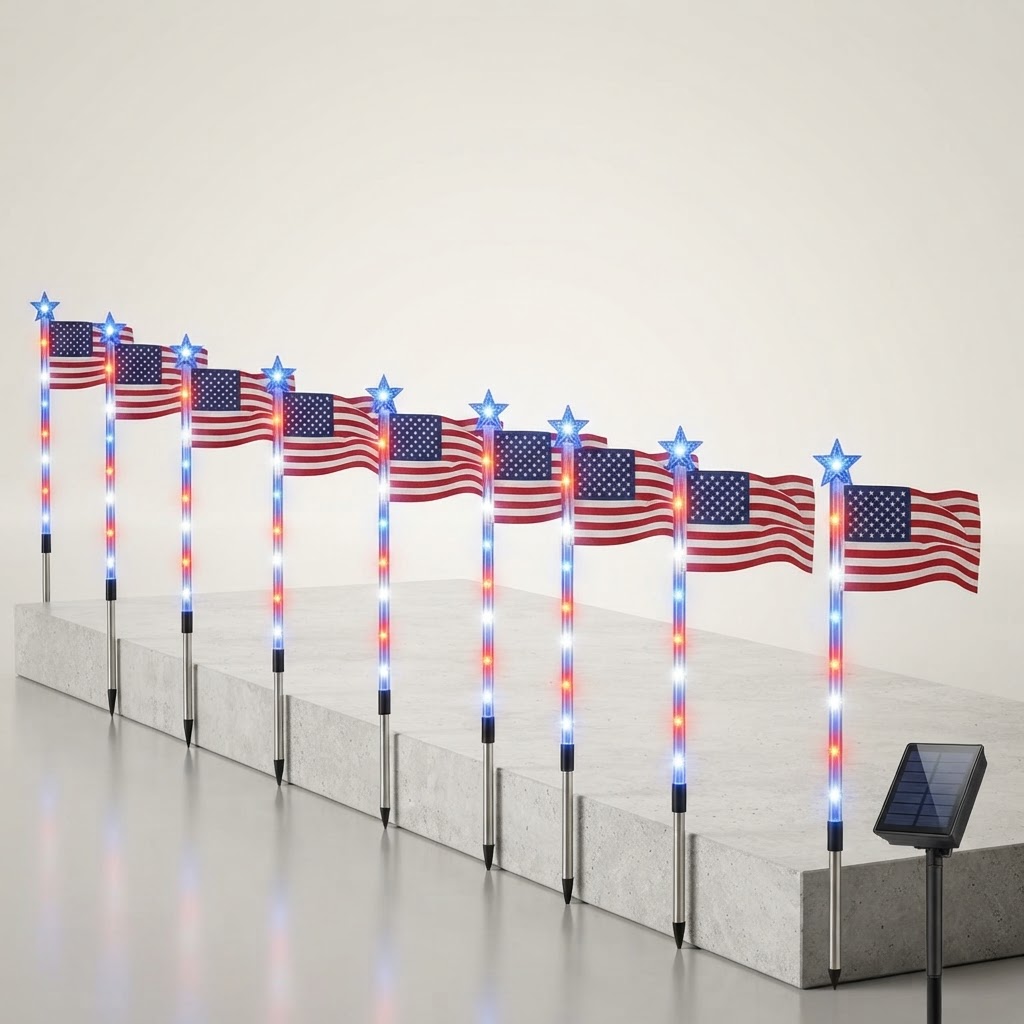 Solar vs Wired Landscape Lighting for Outdoor Patriotic Displays