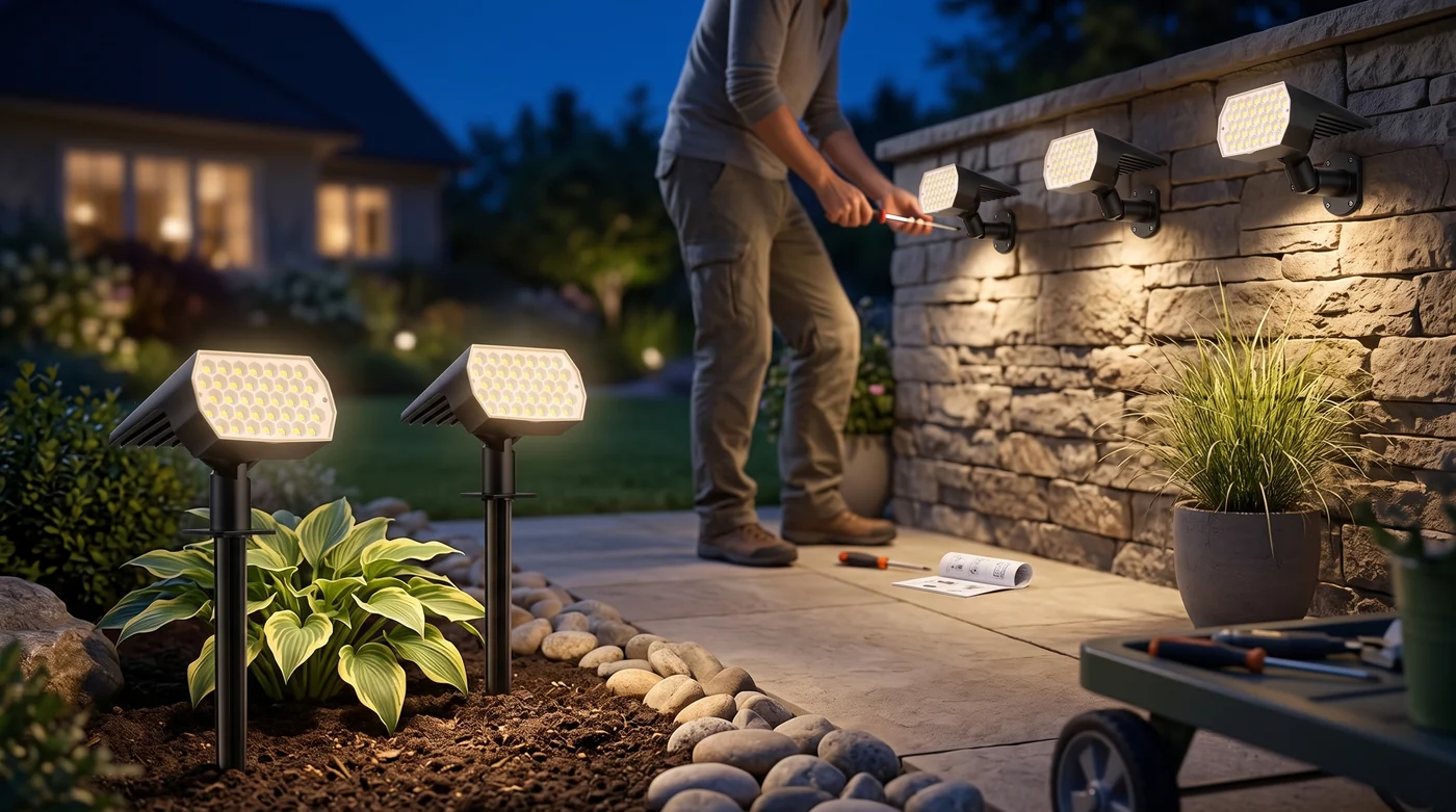 How to Install Solar Spot Lights in Your Garden and Outdoor Walls