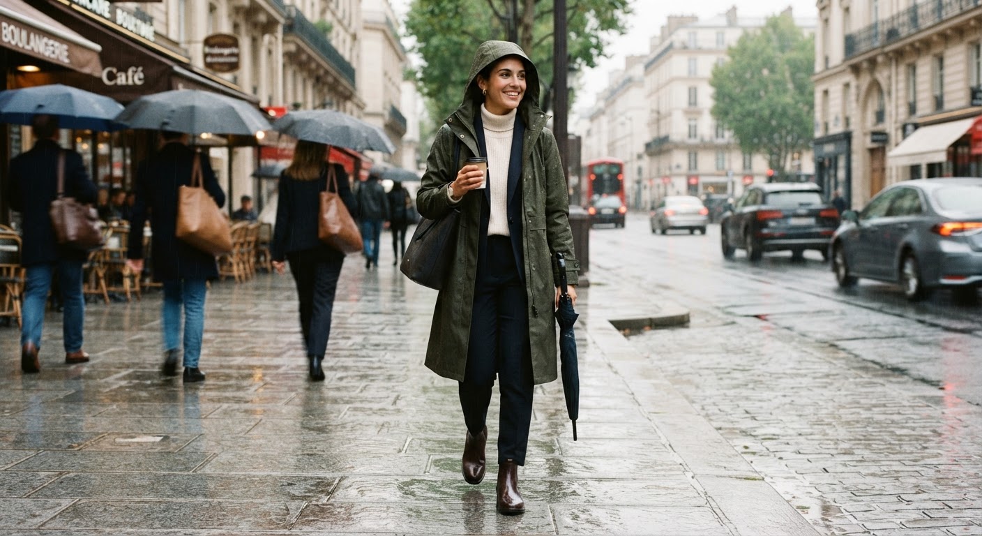 5 Rainy Day Commute Outfit Ideas That Still Look Professional