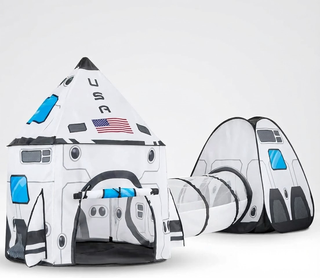 How to Assemble and Set Up a Rocket Ship Play Tent and Tunnel Set