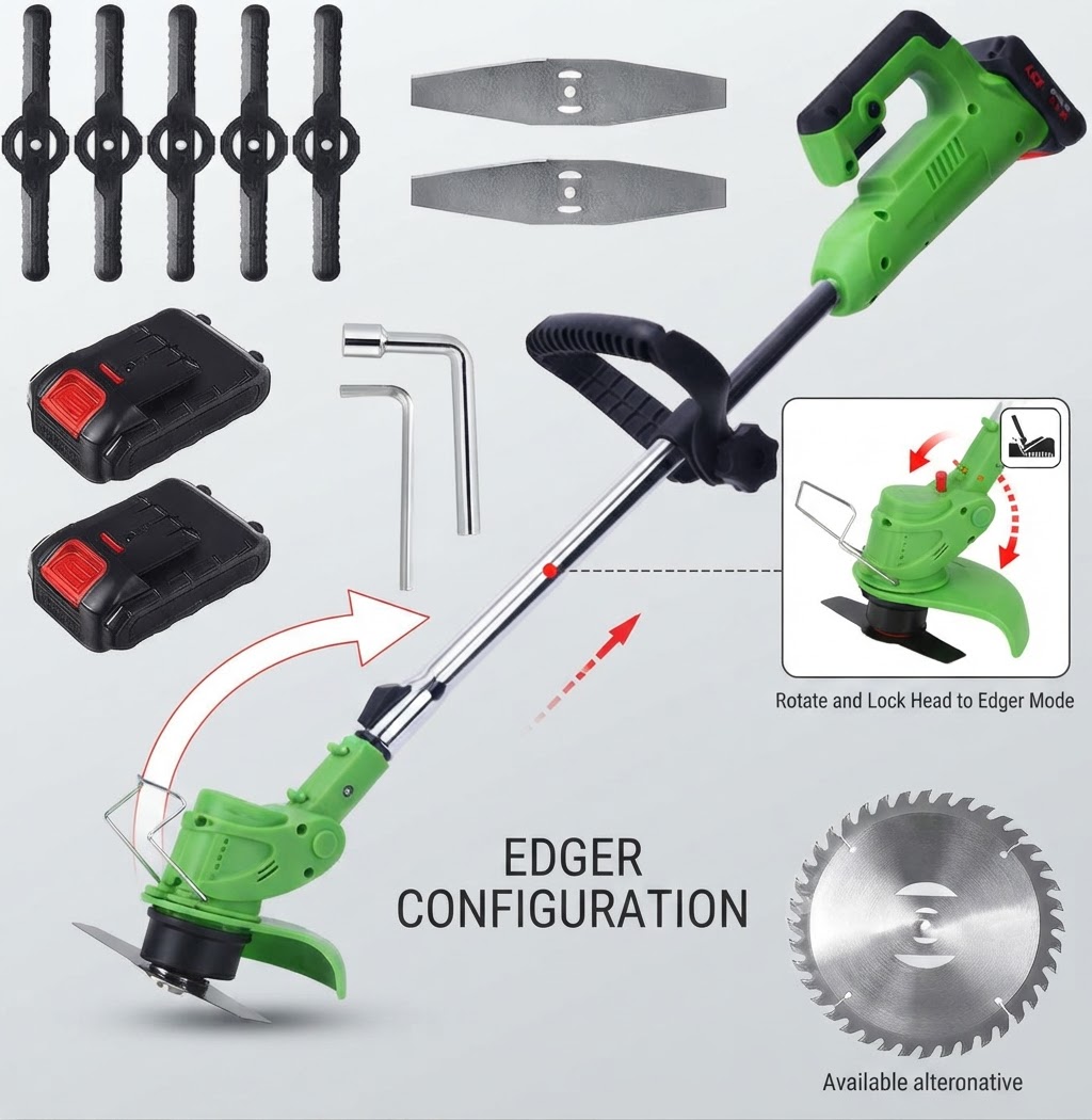 How to Convert Your Cordless Grass Trimmer to Lawn Edger Mode