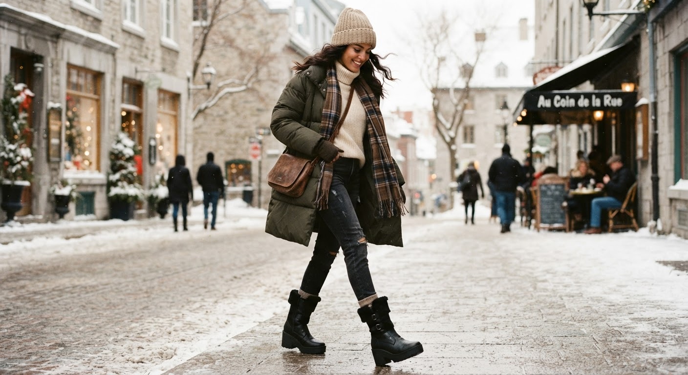 How to Stay Warm Without Sacrificing Height: Platform Wedge Styling
