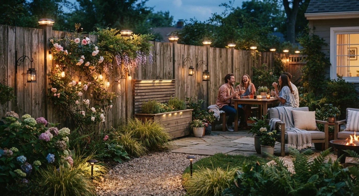 7 Inspiring Backyard Solar Fence Lighting Ideas