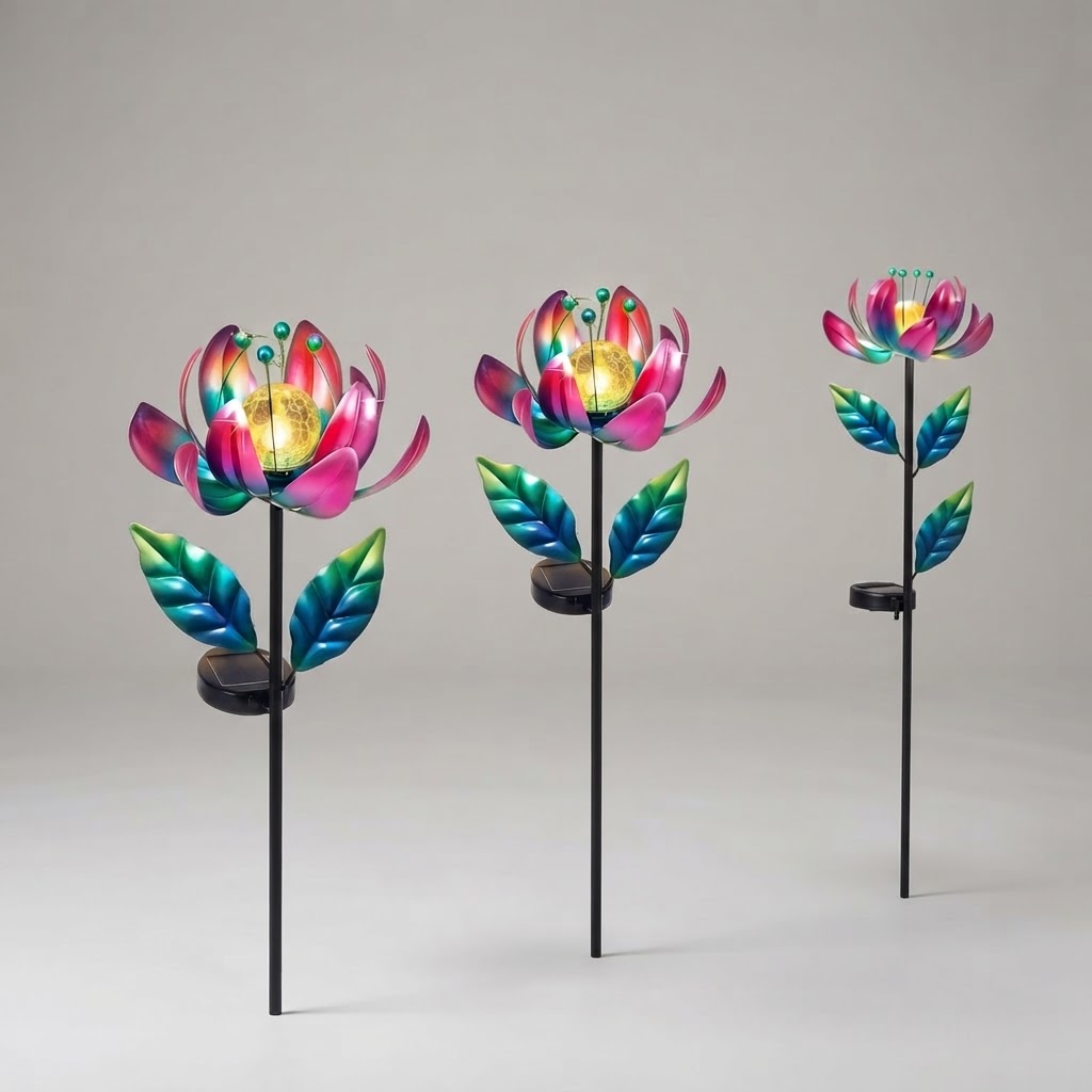 Solar Windmill Stakes: High-Impact Pathway Accent Lighting