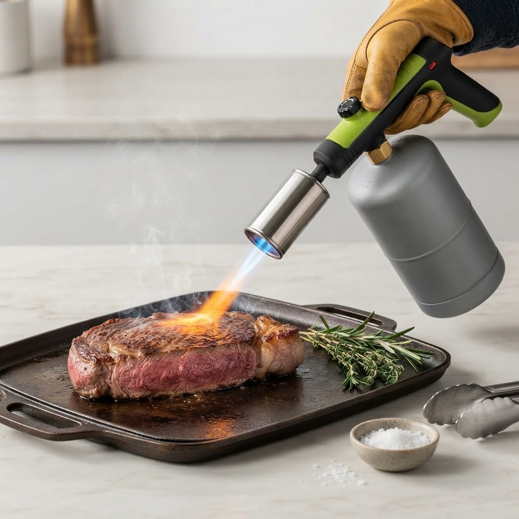 How to Flame-Sear a Sous Vide Steak with a Propane Torch