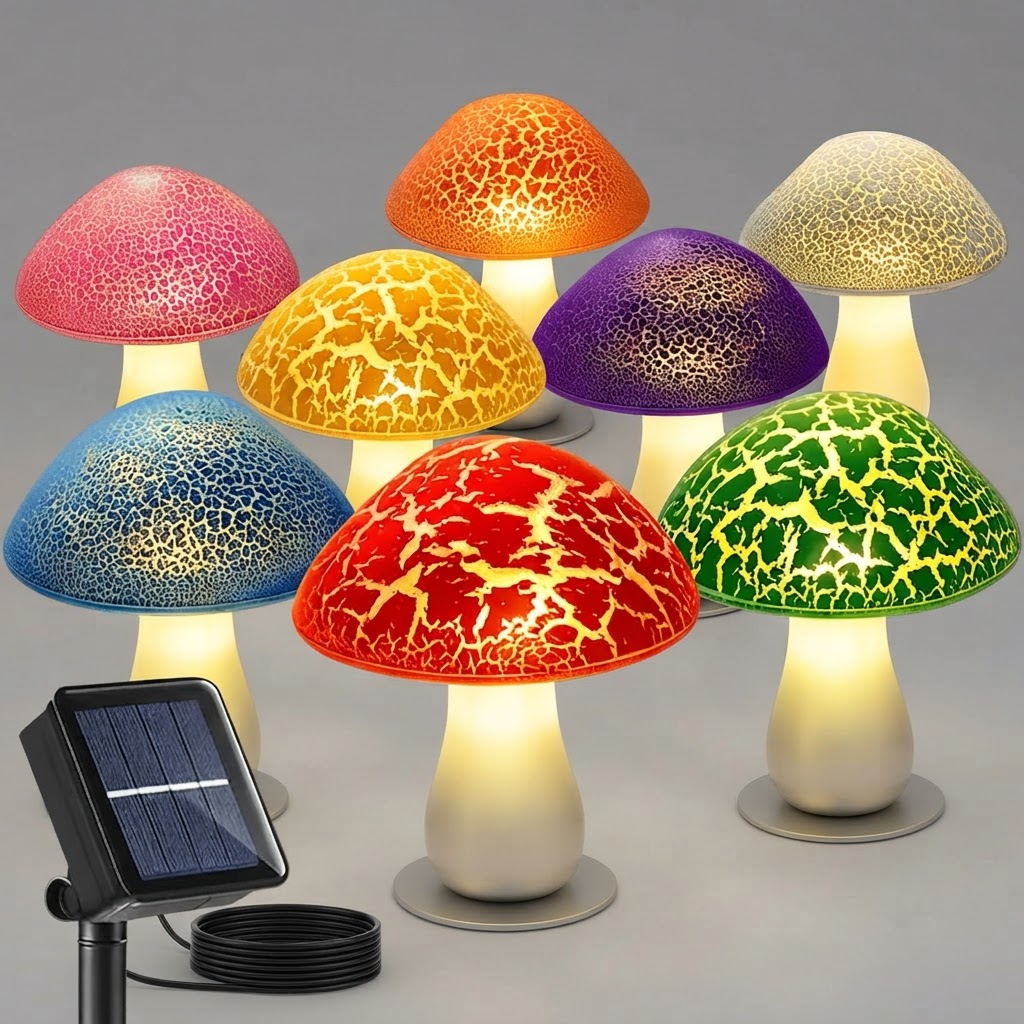 1. Charming 8 Cracked Mushroom Design