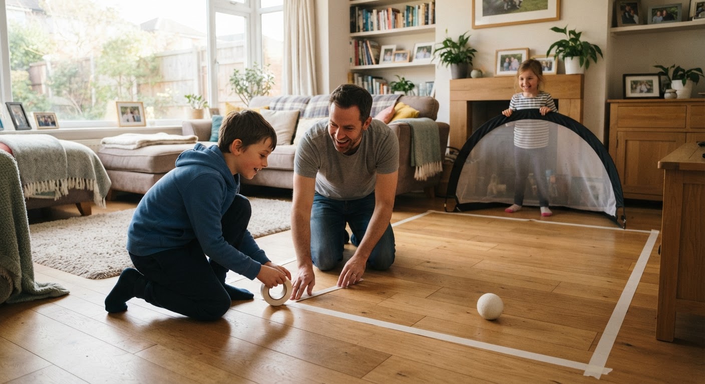 How to Set Up an Indoor Soccer Pitch in Your Living Room