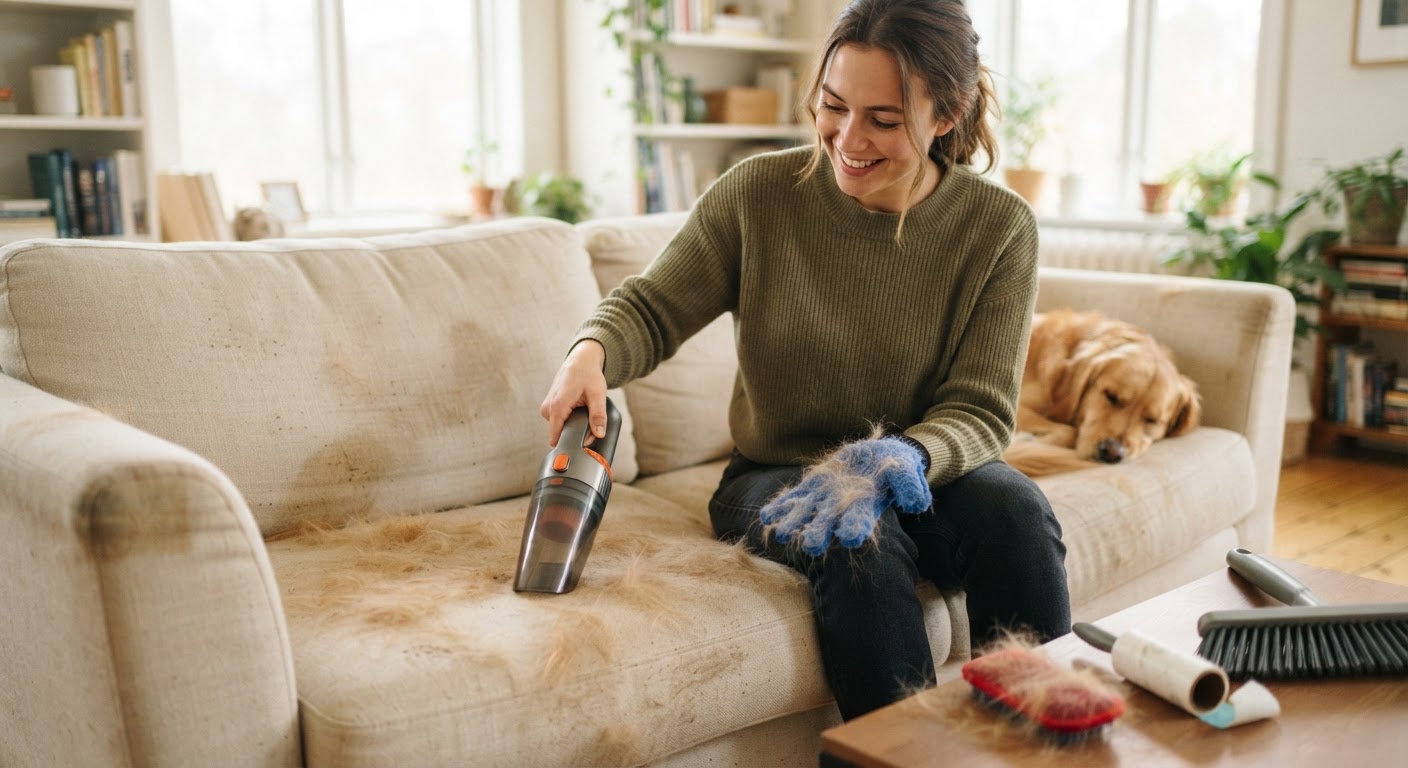 5 Quick Ways to Remove Pet Hair From Furniture