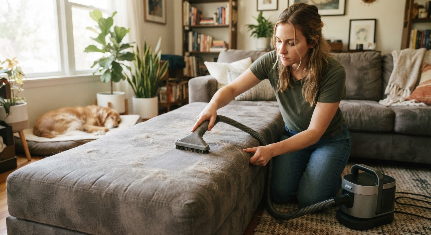 How to Clean Embedded Dog Hair Out of Microfiber Couches