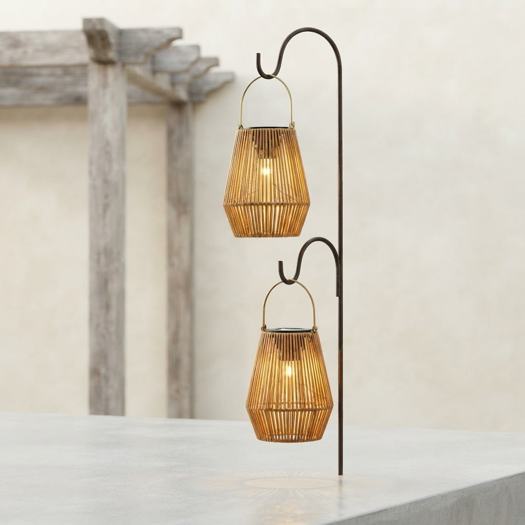 2. Hang Lanterns from Pergolas or Shepherds Hooks