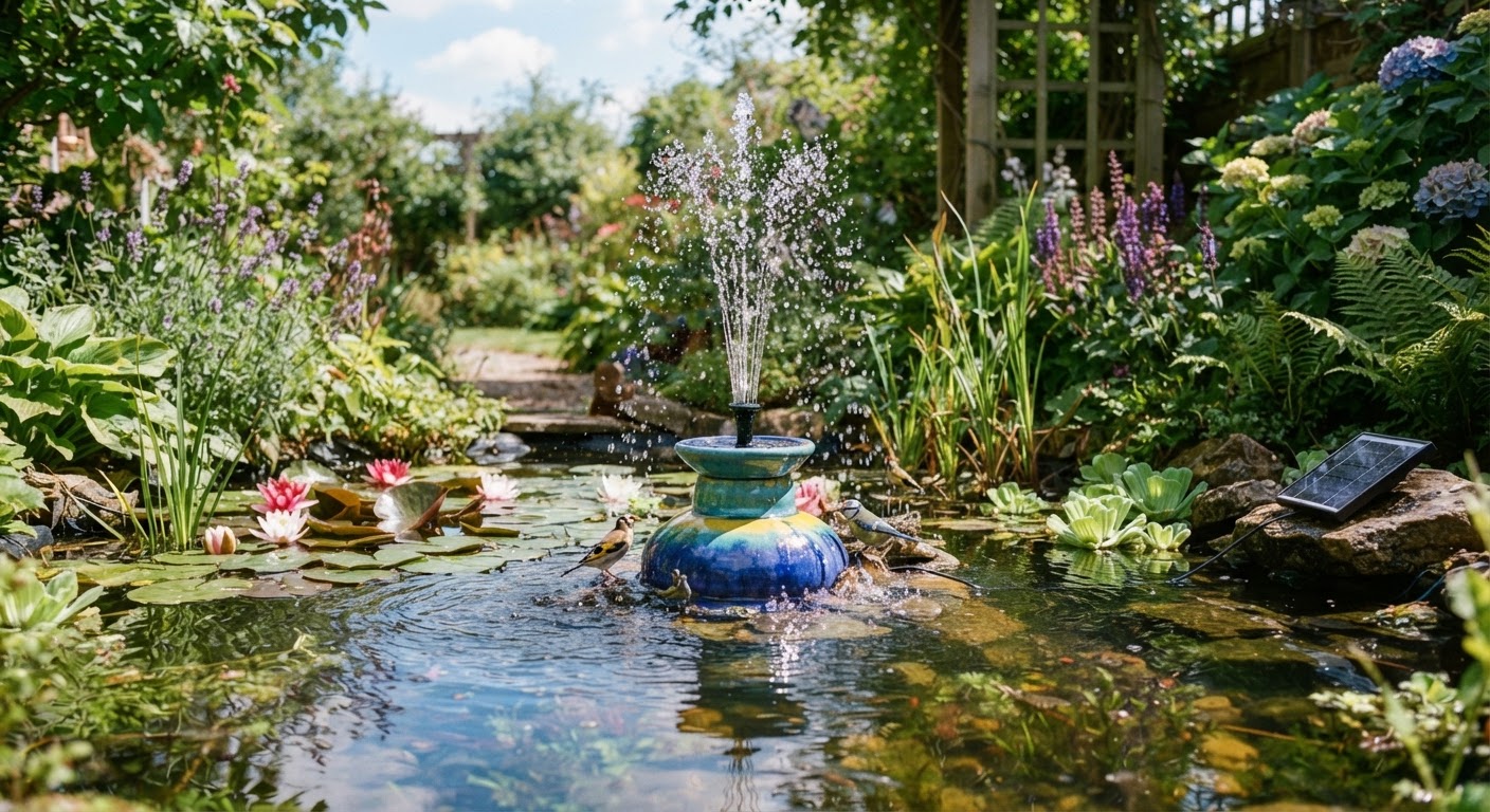 How Solar Panel Wattage Affects Bird Bath Spray Height